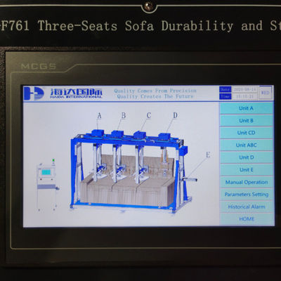 เครื่องทดสอบความทนทานของเก้าอี้โซฟาและหลัง 3 เครื่อง