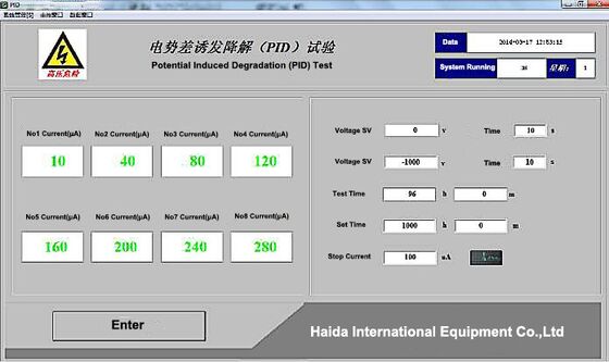 เครื่องทดสอบ PID พันธมิตร PV พันธมิตร PID พันธมิตร Photovoltaic หนาวและอุปกรณ์ทดสอบการจําลองอุณหภูมิสูง