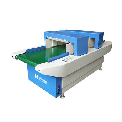 เครื่องตรวจจับโลหะเข็มหัวสองแบบ มีความกว้างในการตรวจสอบ 600 มม และความเร็วในการส่ง 24 ม / นาทีสําหรับการทดสอบทอ Textile