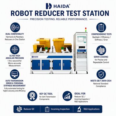 HD Robot Reducer Test Station Harmonic Planetary Gearbox Testing Machine Transmission Error Backlash Stiffness 1 Arc Second