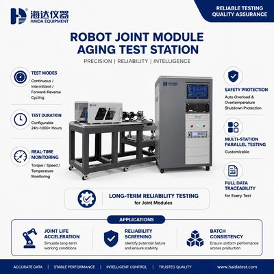 โรบอตร่วมโมดูล การเฒ่าอายุ สถานีทดสอบความทนทาน การทดสอบเครื่อง Actuator ชีวิตทดสอบ 24h 1000h วนเวียนสั่นต่อเนื่อง