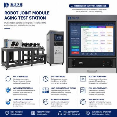 โรบอตร่วมโมดูล การเฒ่าอายุ สถานีทดสอบความทนทาน การทดสอบเครื่อง Actuator ชีวิตทดสอบ 24h 1000h วนเวียนสั่นต่อเนื่อง