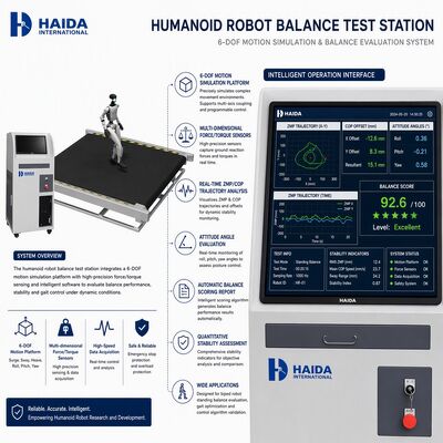 Humanoid Robot Balance Test Station 6 DOF Motion Platform Bipedal Robot Stability Testing Equipment ZMP COP Analysis