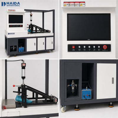 เครื่องทดสอบการลื่นไถล HAIDA เครื่องวัดสัมประสิทธิ์แรงเสียดทานพื้นรองเท้า ISO 13287 ASTM F2913 อุปกรณ์ทดสอบรองเท้า
